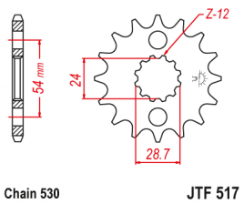 Звезда передняя JTF 517