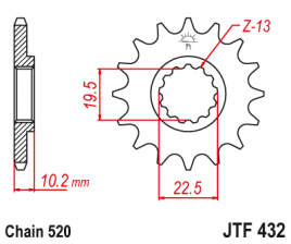 Звезда передняя JTF 432