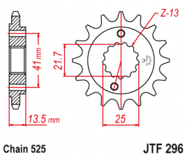 Звезда передняя JTF 296